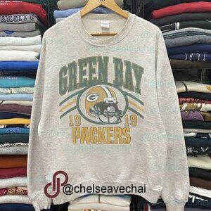 Vintage Green Bay Packers Football Sweatshirt, Retro NFL Green Bay Packers Shirt